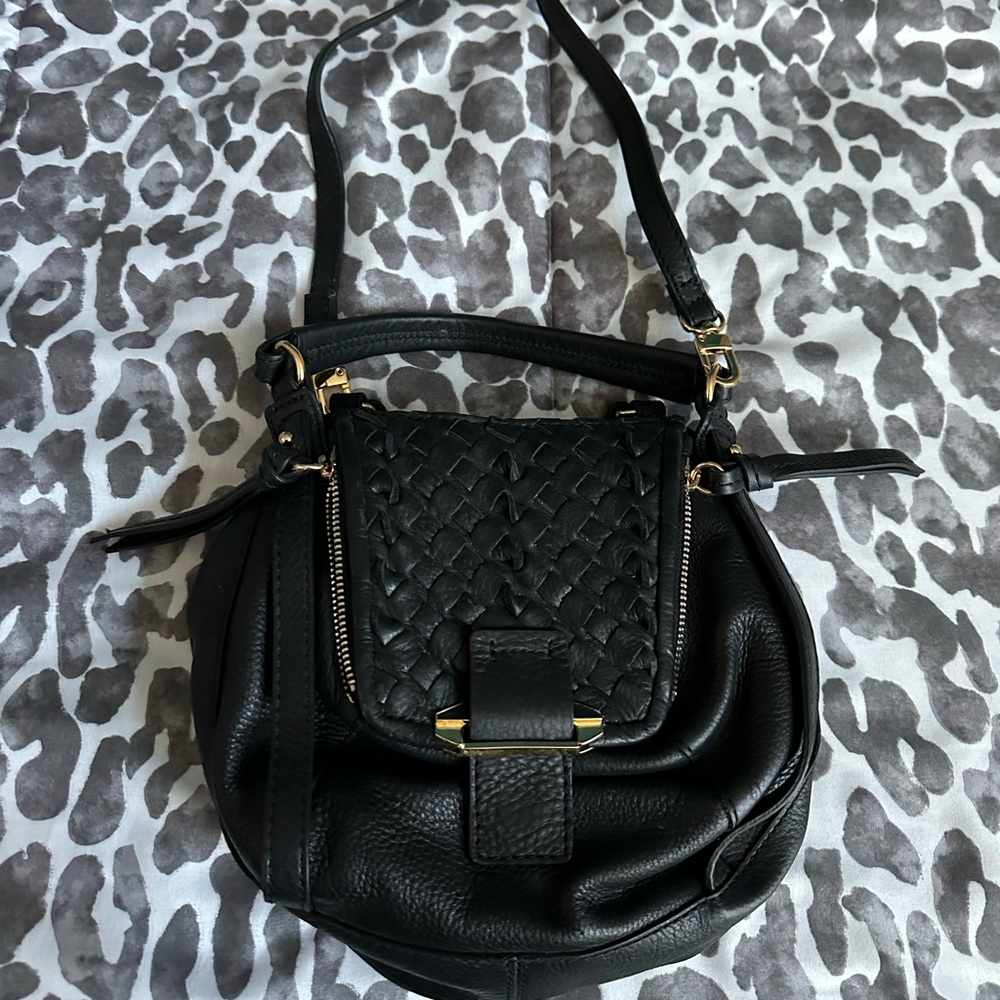 Kooba Leather cross body w gold hardware